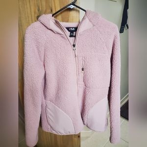Fila pink zipper up hoodie